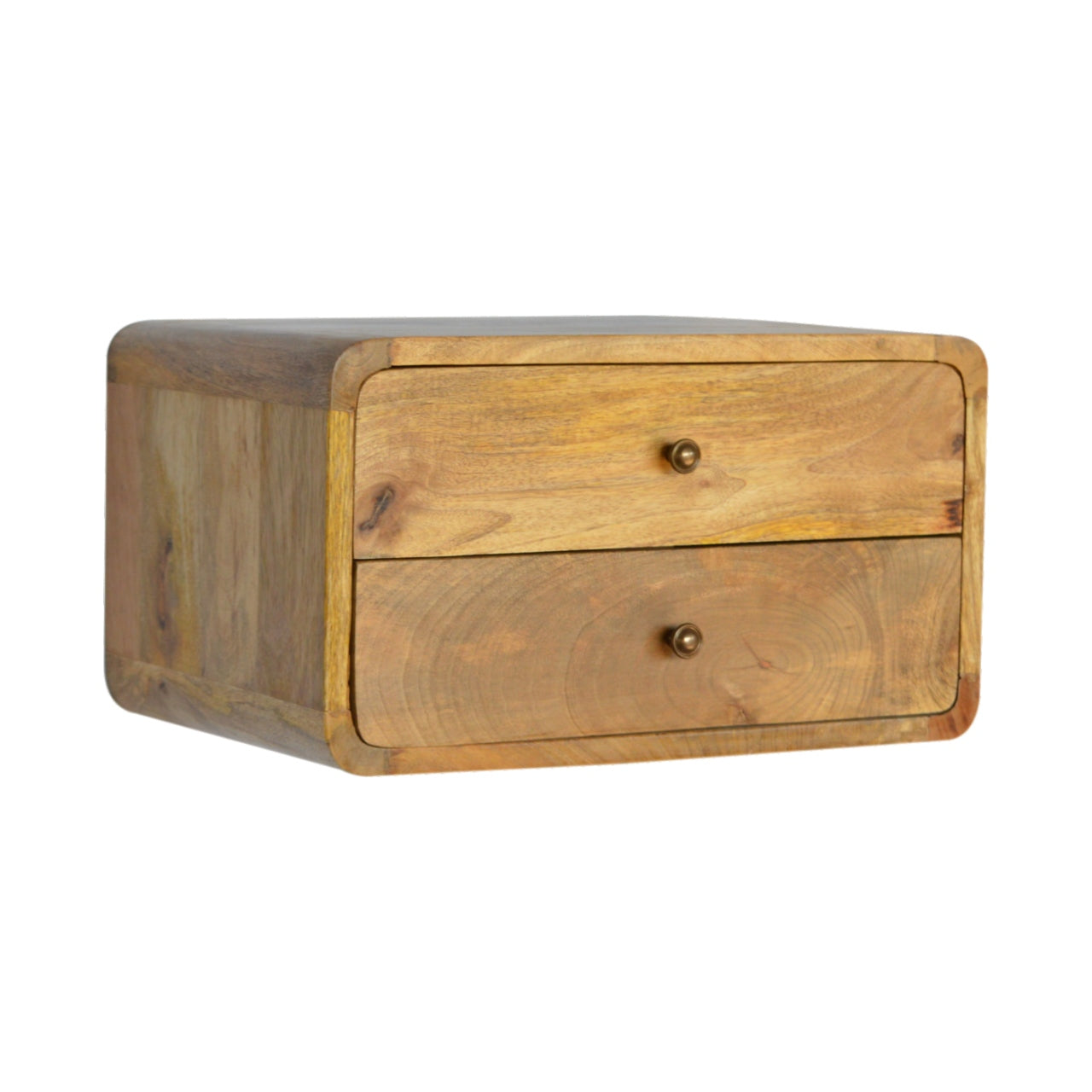 Cote Furniture | Floating Bedside Table 2 Drawer (Wall Mounted) - Oak Bedside Tables IN706