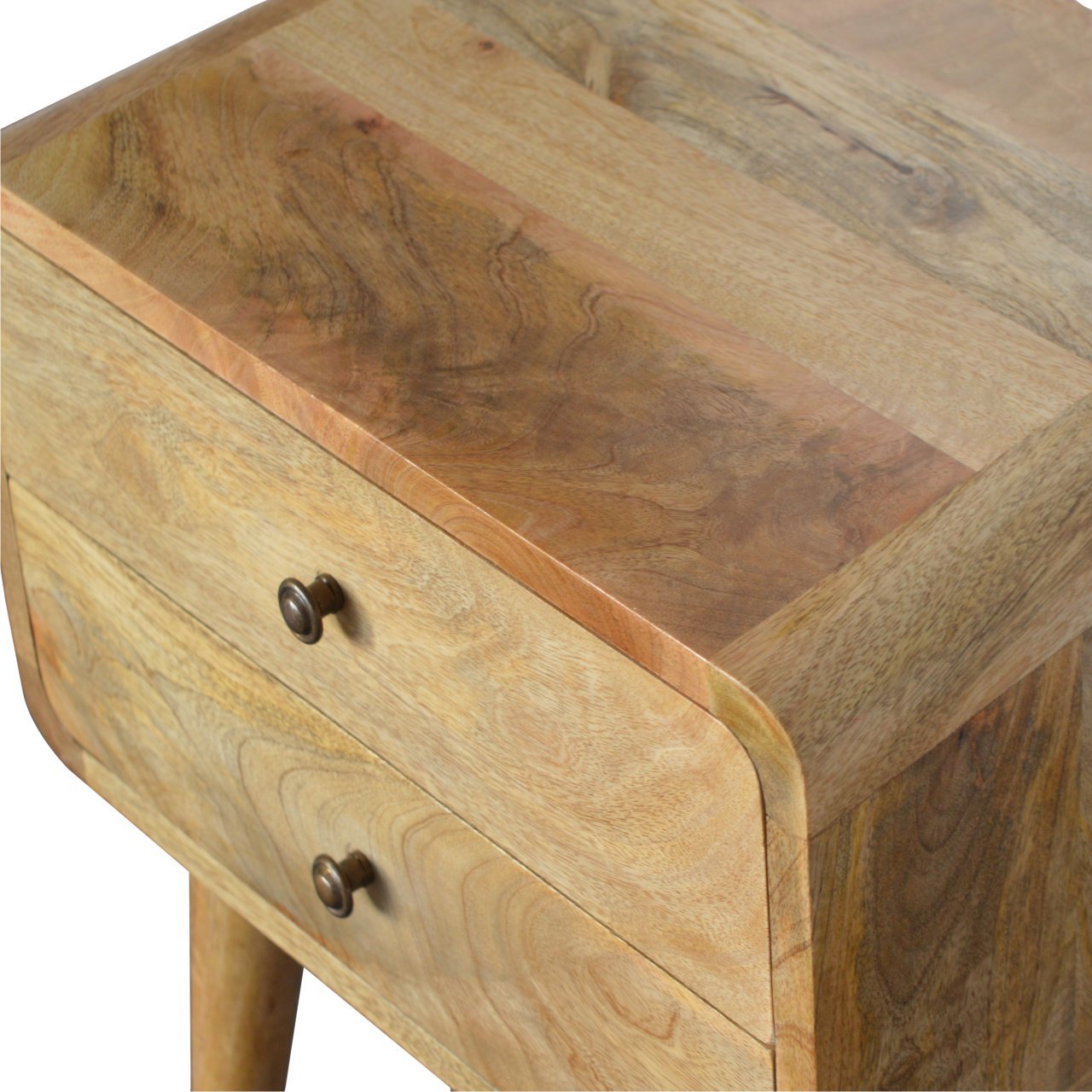 Cote Furniture | Curved Bedside Table - Oak Curved, Bedside Tables IN711