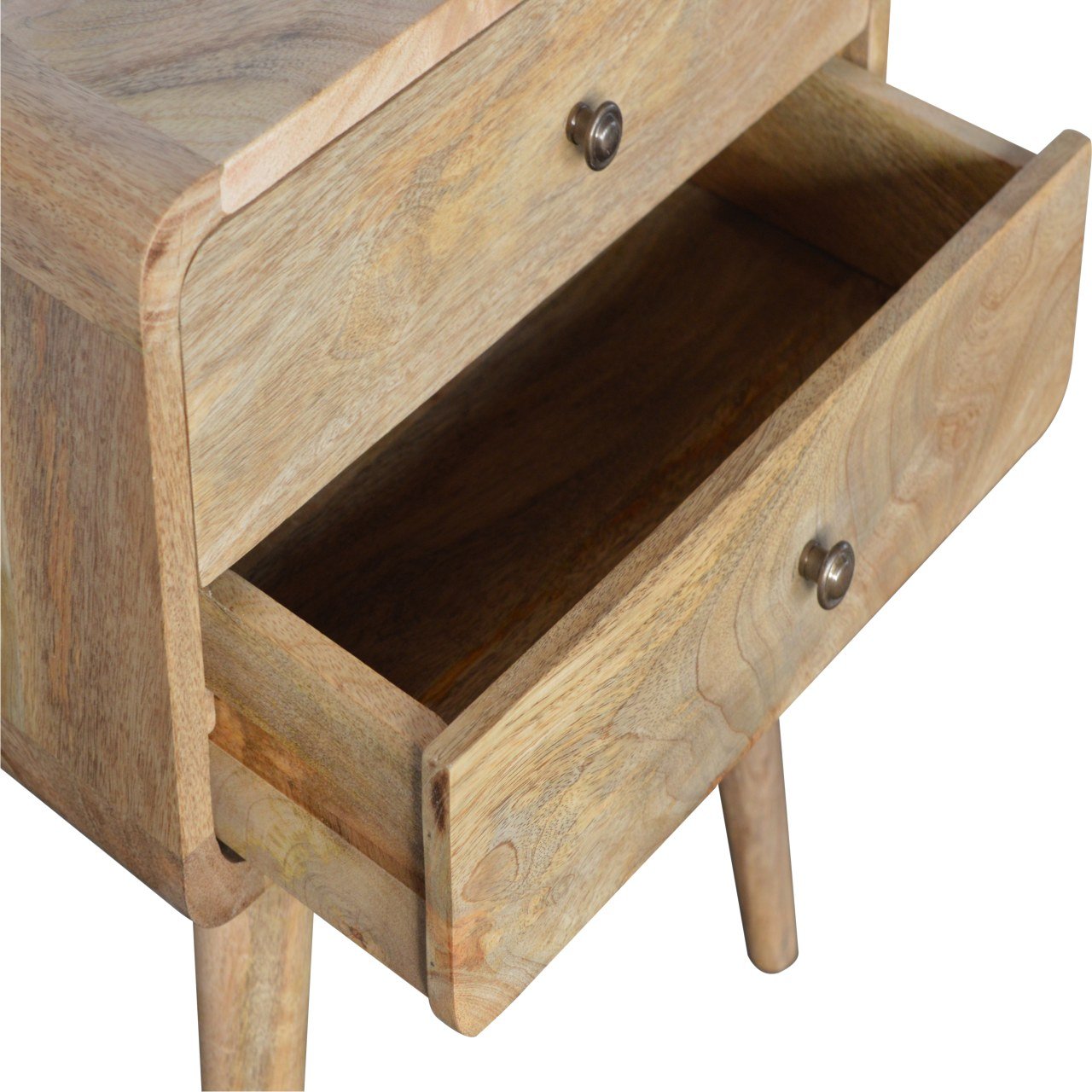 Cote Furniture | Curved Bedside Table - Oak Curved, Bedside Tables IN711