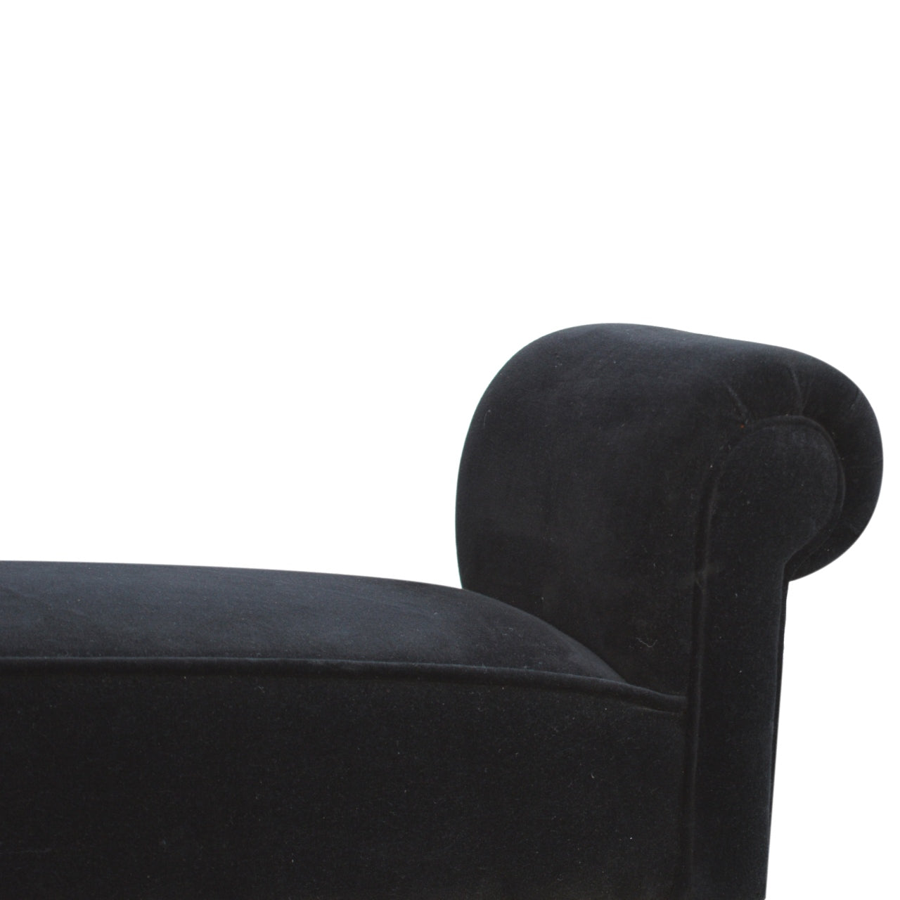 Cote Furniture | Velvet Bench - Black  Hallway Seating & Storage, Accent Chairs & Armchairs IN776