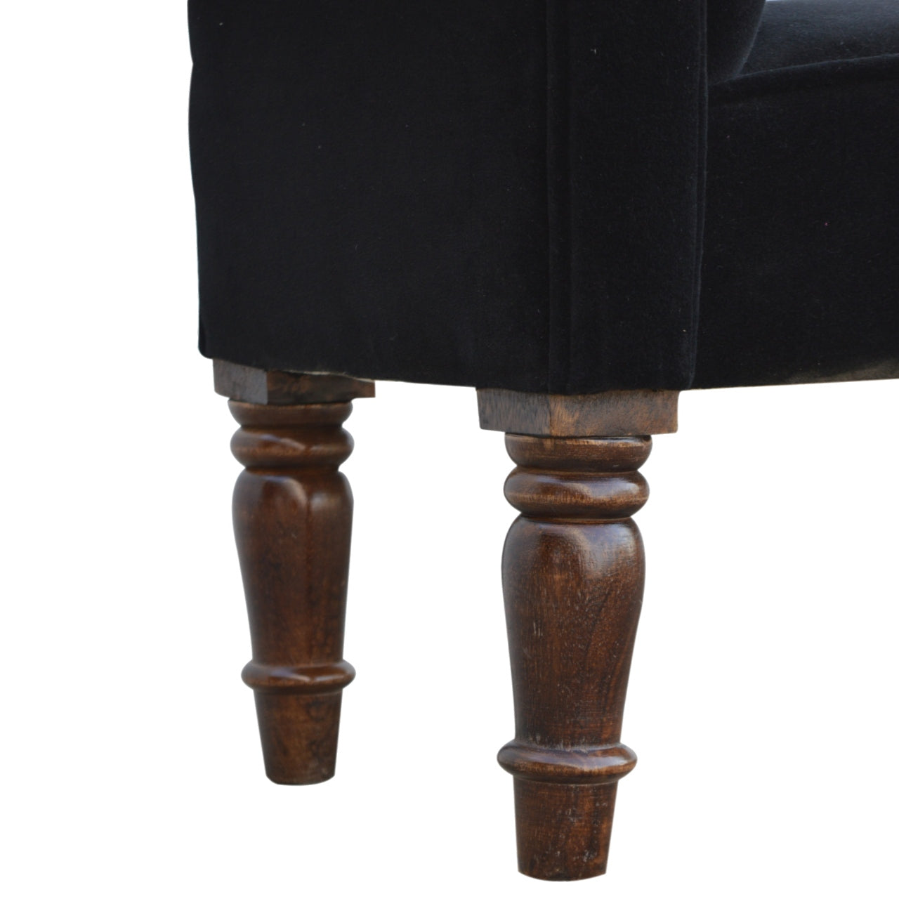 Cote Furniture | Velvet Bench - Black  Hallway Seating & Storage, Accent Chairs & Armchairs IN776