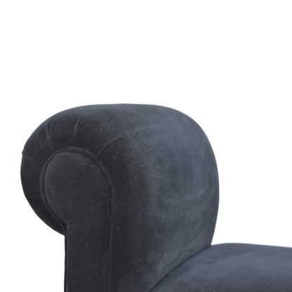 Cote Furniture | Velvet Bench - Black  Hallway Seating & Storage, Accent Chairs & Armchairs IN776