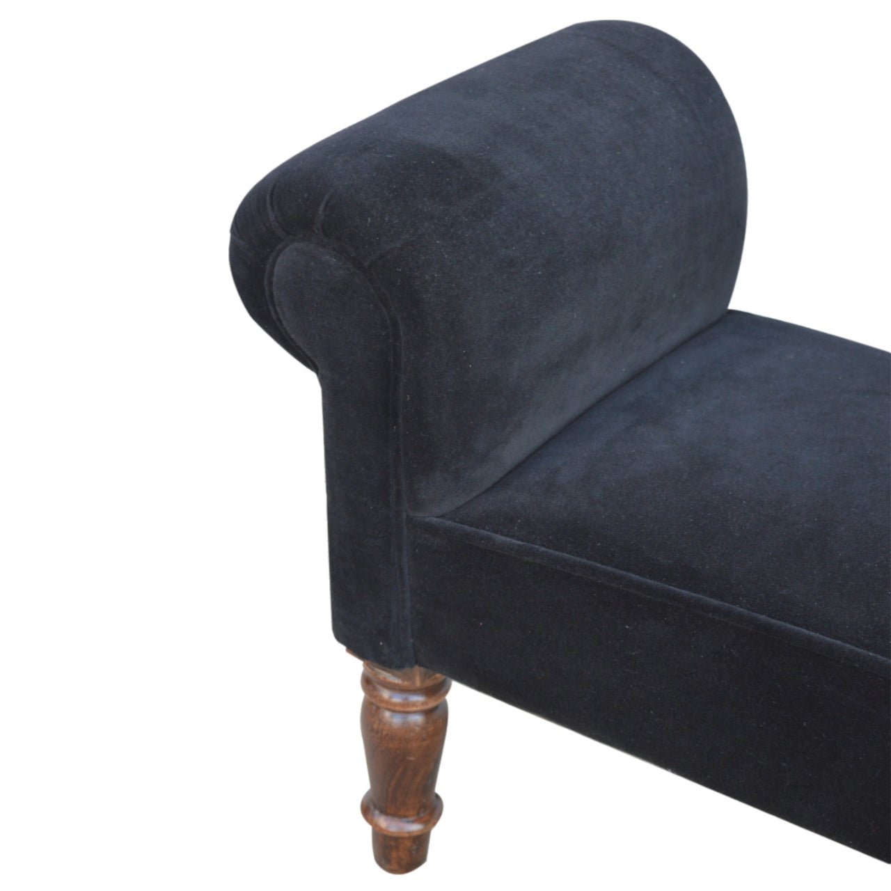 Cote Furniture | Velvet Bench - Black  Hallway Seating & Storage, Accent Chairs & Armchairs IN776