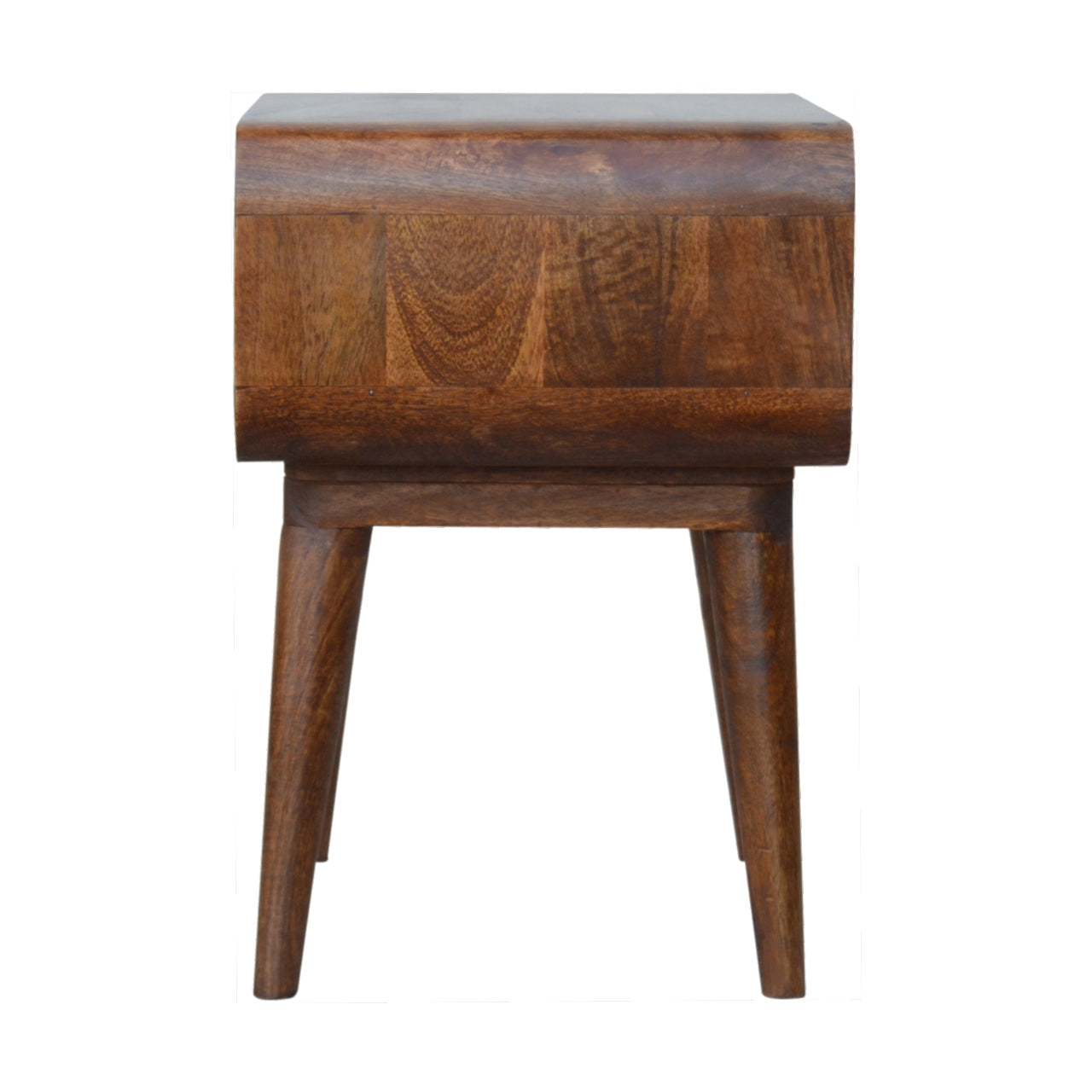 Cote Furniture | Curved Open Bedside Table - Chestnut  Curved, Bedside Tables IN890