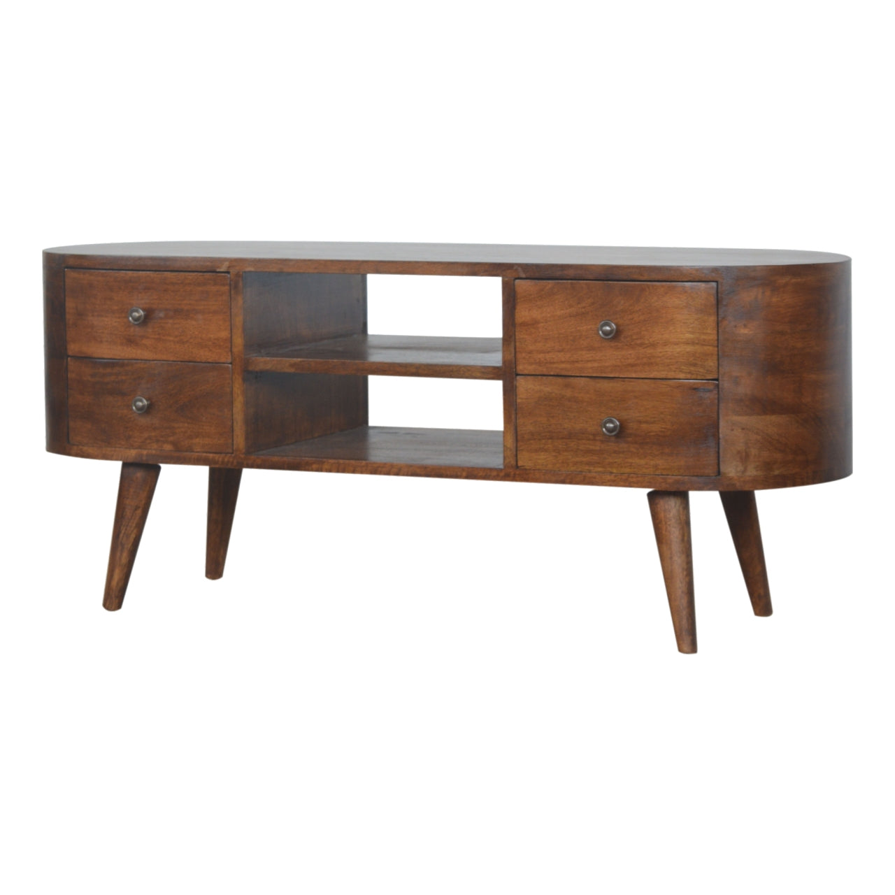 Cote Furniture | Rounded TV Unit - Chestnut  TV Stands IN894