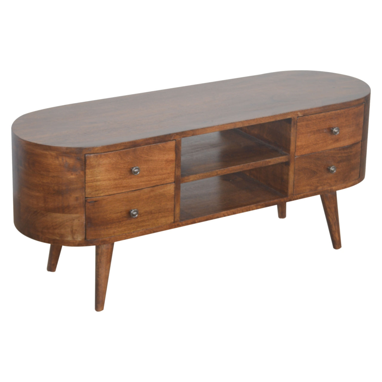 Cote Furniture | Rounded TV Unit - Chestnut  TV Stands IN894