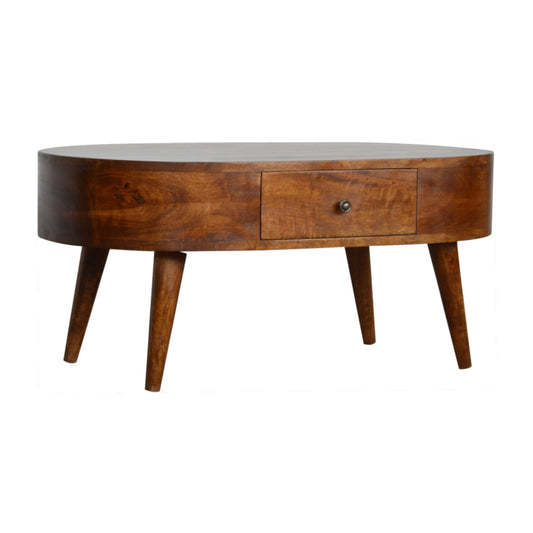 Cote Furniture | Rounded Coffee Table - Chestnut  Coffee Tables IN906